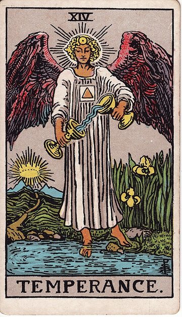 A Mértékletesség (Rider–Waite–Smith, 1909)