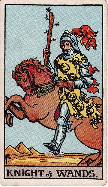Botok Lovagja (Rider–Waite–Smith, 1909)