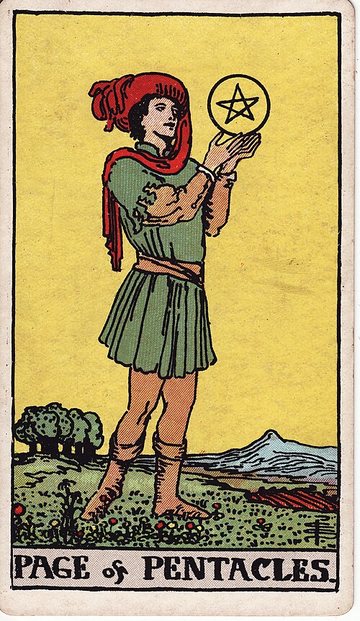Érmék Apródja (Rider–Waite–Smith, 1909)