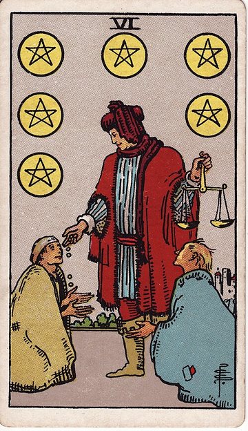 Érmék Hatosa (Rider–Waite–Smith, 1909)