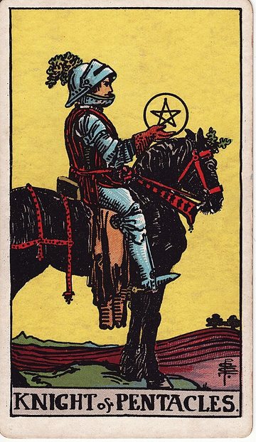 Érmék Lovagja (Rider–Waite–Smith, 1909)