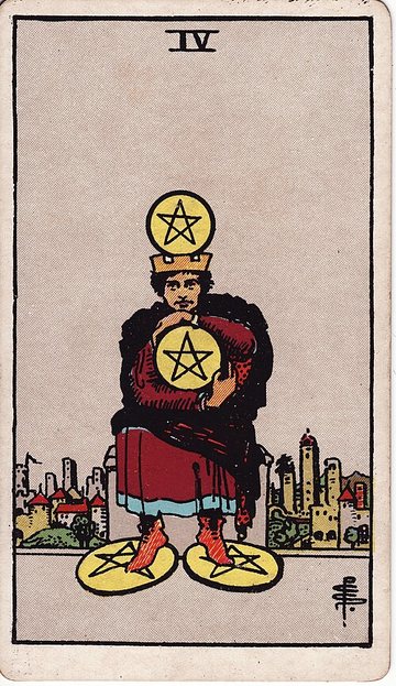 Érmék Négyese (Rider–Waite–Smith, 1909)