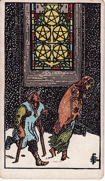 Érmék Ötöse (Rider–Waite–Smith, 1909)